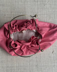 Mini Ruched Clutch Rose