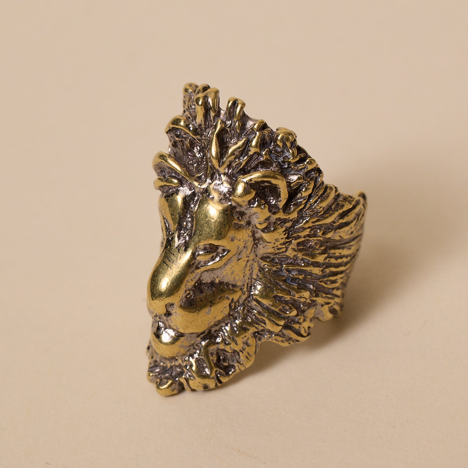 Lion Head Ring – The F L A T I R O N Label - Main Image