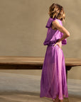 Petal Skirt Purple/Gold Stripe