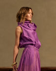 Petal Skirt Purple/Gold Stripe