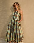 Petal Skirt Mint Check/Fawn