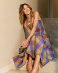 Flatiron Bustier Check Purple