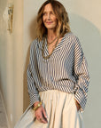 Ever Easy Shirt Navy Stripe