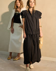 Petal Skirt Black/Camel