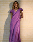 Cap Sleeve Dress Purple