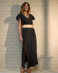 Cap Sleeve Dress Carbon