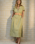 Maxi Shirt Dress Moss