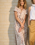 Maxi Shirt Dress Rust Floral