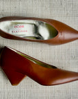 Leather Cone Heel Shoe