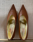 Leather Cone Heel Shoe