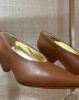 Leather Cone Heel Shoe