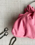 Mini Ruched Clutch Rose