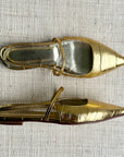 Gold Flat Slingback