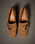 Crystal Suede loafer
