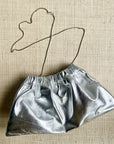 Ruched Shoulder Bag Silver Metallic
