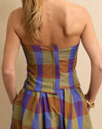 Flatiron Bustier Check Purple