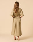 Celestial Wrap Dress Dusty Green