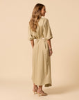 Celestial Wrap Dress Dusty Green