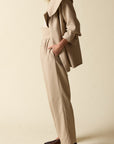 Pleat Pant Sand