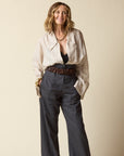 Loose Collar Shirt Natural