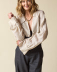 Loose Collar Shirt Natural