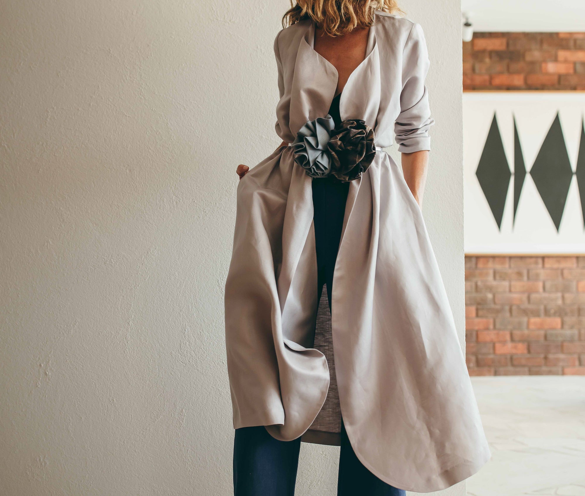 Hepburn Dress Silver Linen
