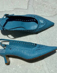 Hand Woven Slingback True Blue