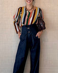 Long Cuff Shirt Stripe