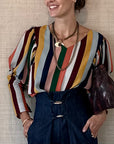 Long Cuff Shirt Stripe