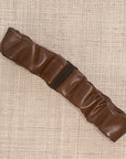 Ruched Belt Leather