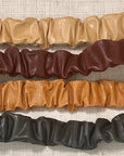 Ruched Belt Leather