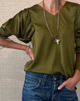 Long Cuff Shirt Moss