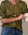 Long Cuff Shirt Moss