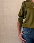Long Cuff Shirt Moss