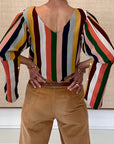 Long Cuff Shirt Stripe