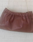 Ruched Shoulder Bag Mahogany