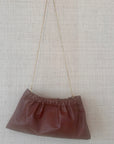 Ruched Shoulder Bag Mahogany