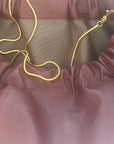 Ruched Shoulder Bag Mahogany
