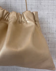 Ruched Shoulder Bag Gold Metallic