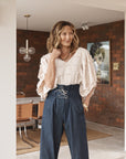 Fringe Full Circle Top Cream