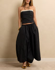 Petal Skirt Black/Camel
