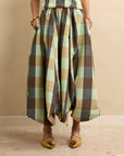 Petal Skirt Mint Check/Fawn