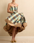 Petal Skirt Mint Check/Fawn