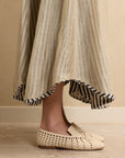 Petal Skirt Natural/Navy Stripe