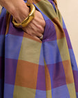 Petal Skirt Purple Check/Fawn