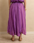 Petal Skirt Purple/Gold Stripe