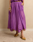 Petal Skirt Purple/Gold Stripe