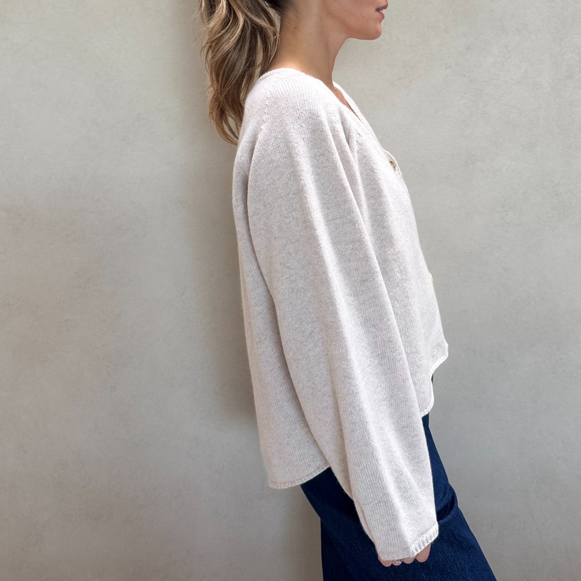 Cashmere Silk Wool Cardigan