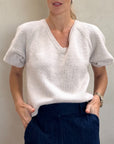Cashmere Silk Wool Top Natural