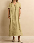 Maxi Shirt Dress Moss